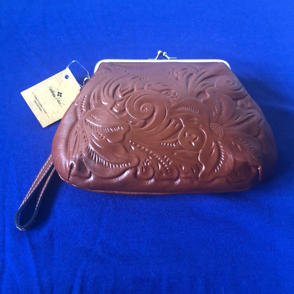 Patricia Nash hand tooled Wristlet